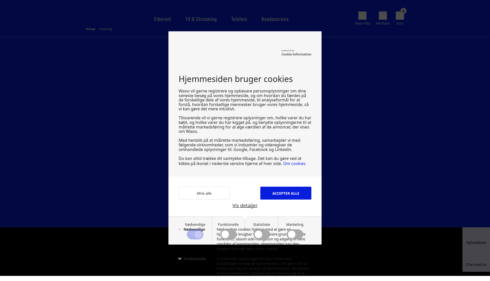 Waoo hjemmeside screenshot 2026