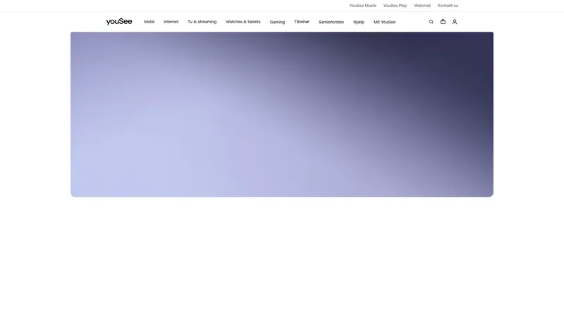 YouSee hjemmeside screenshot 2026